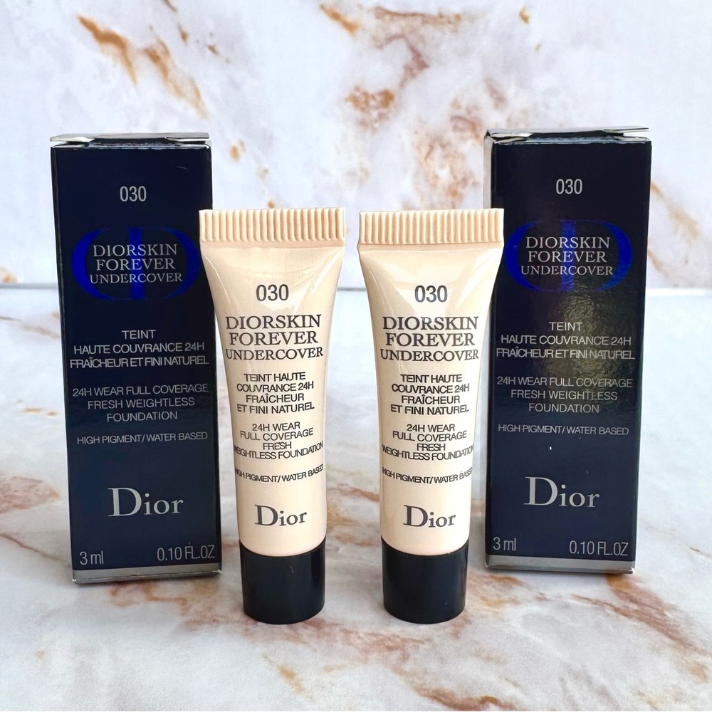 Diorskin Forever Undercover Foundation 030 Medium Beige (2) Deluxe Sample Minis